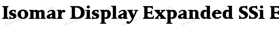 Isomar Display Expanded SSi Expanded字体转换
